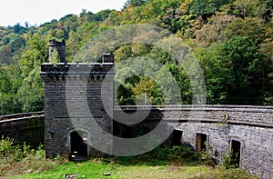 Ruin railway station Station ChÃ¢teau Royal d`Ardenne, Houyet, Belgium