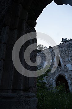 Ruin of the schwarzenburg castle in austria