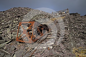 Ruin on slate quarry