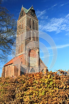 Ruin of St. Mary church in Wismar