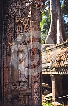 Ruin of Temple in Angkor Thom, Cambodia