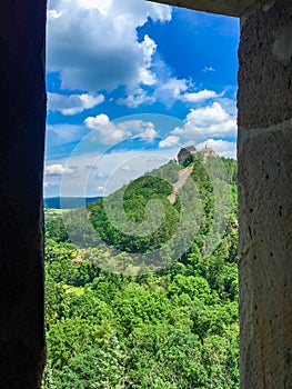 Ruin of Tochnik Castle. Old stronghold in Czech Republic.