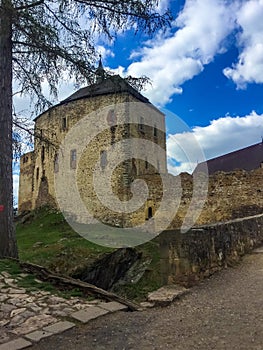 Ruin of Tochnik Castle. Old stronghold in Czech Republic.