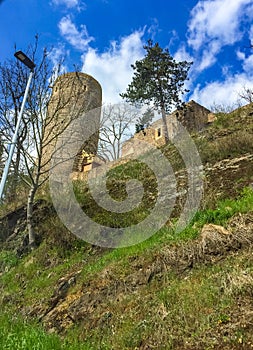 Ruin of Tochnik Castle. Old stronghold in Czech Republic.