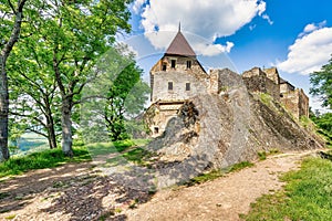 Ruin of Tocnik Castle. Old stronghold in Czech Republic