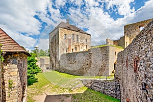 Ruin of Tocnik Castle. Old stronghold in Czech Republic