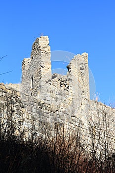 Ruin of tower of castle Castel Romano