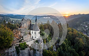 Ruin of Vranov Castle in Mala Skala, Czechia