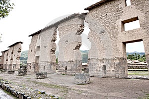 Ruin Wiracocha Raqchi. Temple of Viracocha at C