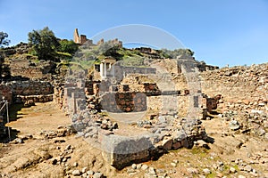 Ruinas de la ciudad romana de Munigua Mulva, provincia de Sevilla, EspaÃÂ±a photo