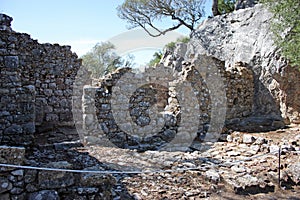 Ruinas de una casa en la ciudad romana de Ocuri en Ubrique, provincia de CÃÂ¡diz EspaÃÂ±a photo