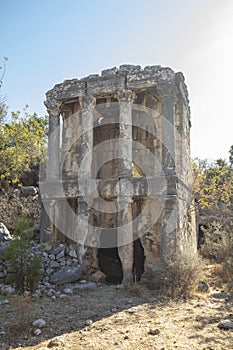 The ruine Roman tombs of Imbriogion, Dermicili, Southern Turkey
