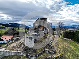 Ruine-Sulzberg near Kempten, Allgaeu, Bayern, Germany