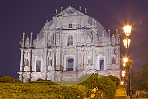 Ruine von St. Paul`s Kirche in Macau China