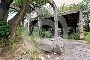 Ruined and abandoned hangars