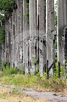 Ruined and abandoned hangars