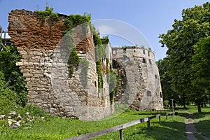 Ruined ancient Berezhany castle.  Town of Berezhany. Ternopil region. Ukraine