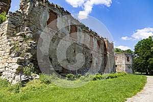 Ruined ancient Berezhany castle.  Town of Berezhany. Ternopil region. Ukraine