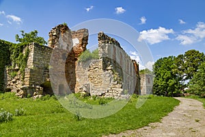 Ruined ancient Berezhany castle.  Town of Berezhany. Ternopil region. Ukraine