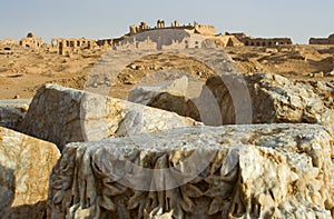 The ruined Assyrian city of Resafa, Syria