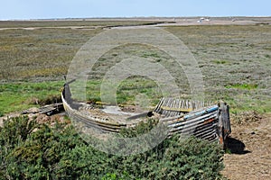 Ruined Boat, Blakeney, Norfolk, England