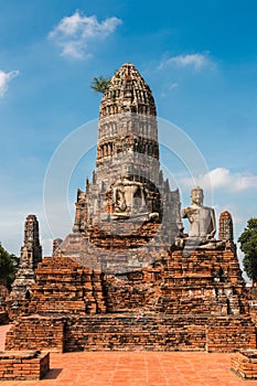 Ruined Buddha Statue in Wat Chai Wattanaram, at Ayutthaya Historical Park
