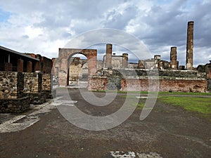 Ruined building in Pompeii