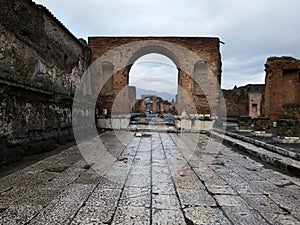 Ruined building in Pompeii