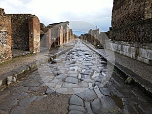 Ruined building in Pompeii