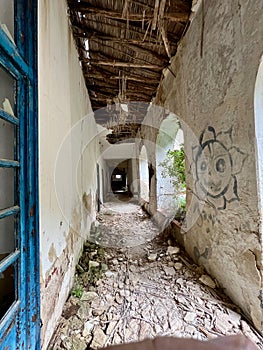 ruined building. Sicily Italy