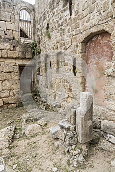 Ruined buildings Rhodes old town