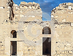 Ruined castle Ruined castle in the desert of Jordan