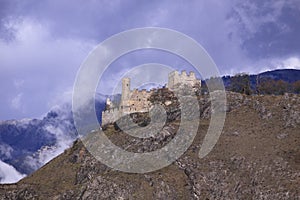 Ruined castle in Switzerland