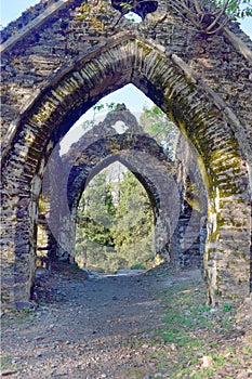 Ruined cemetery church