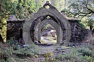 Ruined cemetery church
