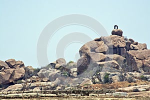 Ruined city hampi at karnataka india