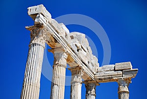 Ruined Columns of Ancient Greek Temple