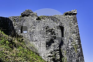 Ruined Dinefwr Castle overlooking the River Tywi - Llandeilo, Carmarthenshire, Wales, UK photo