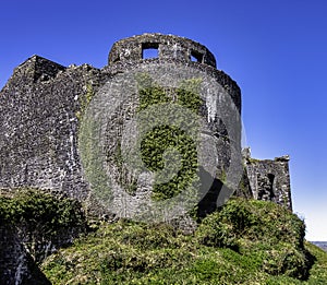 Ruined Dinefwr Castle overlooking the River Tywi - Llandeilo, Carmarthenshire, Wales, UK photo