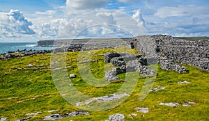 A ruined fort in Inishmore, Aran Islands, Ireland. photo