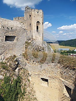 Ruined fortification and chapel of Beckov castle