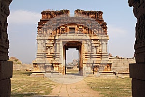 Ruined gateway, hampi photo