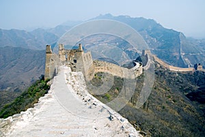 Ruined Great Wall in the Simatai photo