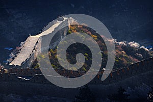 Ruined greatwall and flowers photo