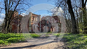 Ruined historic building the estate of Baron Wrangel