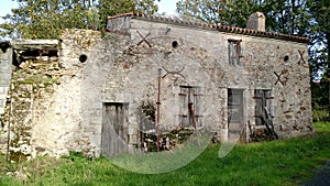Ruined house from deep western France