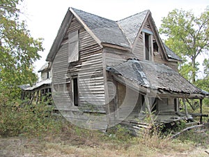 Ruined house in Texas