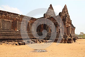 ruined Khmer Hindu temple complex (vat phou or vat phu) - laos