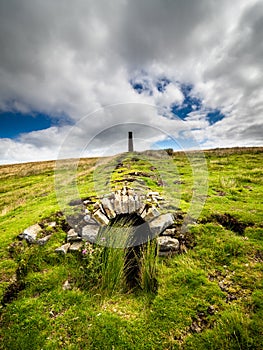 A ruined lead mine flue. Grassington moor.