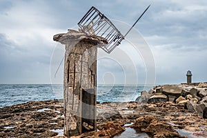 Ruined lighthouse in Batroun town